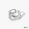 Wholesale Stainless Steel Geometric Hollow Irregular Opening Electroplating Colorretaining Women's Ring And Bracelet