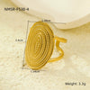 Wholesale Stainless Steel Geometric Hollow Open Ring Light Luxury Style 18K Gold Nonfading Electroplated For Women