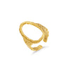 Wholesale Stainless Steel Geometric Hollow Opening Adjustable Ring With Oil Pressure Treatment For Women