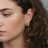 Wholesale Stainless Steel Geometric Hollow Oval Ear Cuffs And Round Oshaped Irregular Earrings For Women With Electroplating Design