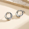 Wholesale Stainless Steel Geometric Hollow Oval Ear Cuffs And Round Oshaped Irregular Earrings For Women With Electroplating Design