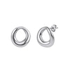Wholesale Stainless Steel Geometric Hollow Oval Ear Cuffs And Round Oshaped Irregular Earrings For Women With Electroplating Design