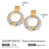 Wholesale Stainless Steel Geometric Hollow Pendant Earrings And Necklace With Electroplating Treatment For Women