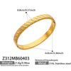 Wholesale Stainless Steel Geometric Hollow Zircon Ring Buckle Bracelet Set 18K Gold Plated Accessories