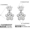 Wholesale Stainless Steel Geometric Inlaid 5A Zircon Electroplated Women's Niche Style Earrings