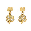 Wholesale Stainless Steel Geometric Inlaid 5A Zircon Electroplated Women's Niche Style Earrings