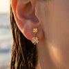 Wholesale Stainless Steel Geometric Inlaid 5A Zircon Electroplated Women's Niche Style Earrings