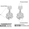 Wholesale Stainless Steel Geometric Inlaid 5A Zircon Electroplated Women's Niche Style Earrings