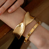Wholesale Stainless Steel Geometric Ins Style Electroplated Cross Open Bracelet Jewelry