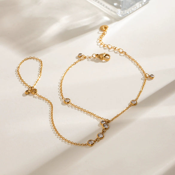 Wholesale Stainless Steel Geometric Ins Style Light Luxury Women's Bracelet With Electroplating