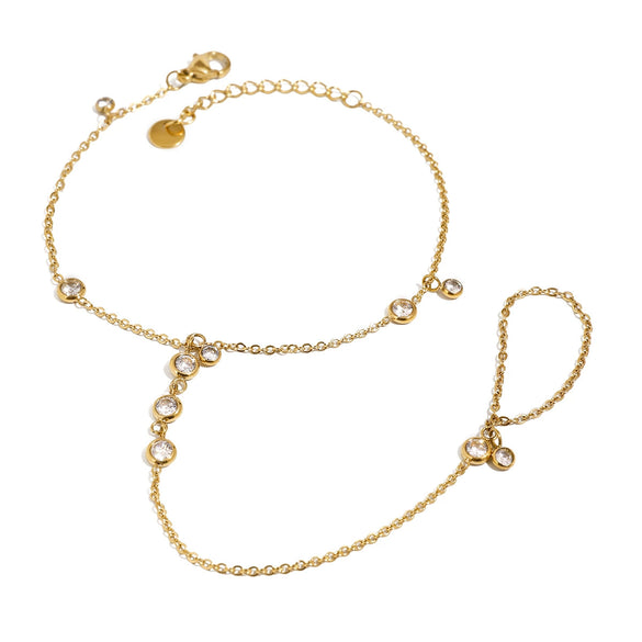 Wholesale Stainless Steel Geometric Ins Style Light Luxury Women's Bracelet With Electroplating