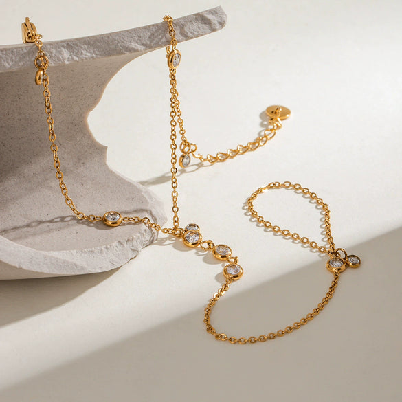 Wholesale Stainless Steel Geometric Ins Style Light Luxury Women's Bracelet With Electroplating