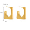 Wholesale Stainless Steel Geometric Irregular Electroplated Women's Earrings