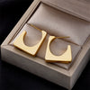 Wholesale Stainless Steel Geometric Irregular Electroplated Women's Earrings