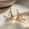 Wholesale Stainless Steel Geometric Irregular Liquid Earrings Jewelry With Electroplating For Women