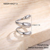 Wholesale Stainless Steel Geometric Irregular Open Electroplated Ring For Women Light Luxury Style