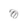 Wholesale Stainless Steel Geometric Irregular Open Electroplated Ring For Women Light Luxury Style