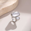 Wholesale Stainless Steel Geometric Irregular Open Electroplated Ring For Women Light Luxury Style