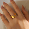 Wholesale Stainless Steel Geometric Irregular Open Ring For Women With Polished And Electroplated Finish