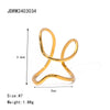 Wholesale Stainless Steel Geometric Irregular Opening Ring Electroplated Hand Jewelry