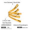 Wholesale Stainless Steel Geometric Irregular Opening Ring Electroplated Hand Jewelry