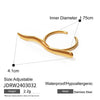 Wholesale Stainless Steel Geometric Irregular Opening Ring Electroplated Hand Jewelry