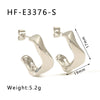Wholesale Stainless Steel Geometric Irregular Twisted Earrings For Women With Electroplating Treatment