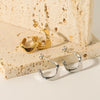 Wholesale Stainless Steel Geometric Irregular Twisted Earrings For Women With Electroplating Treatment