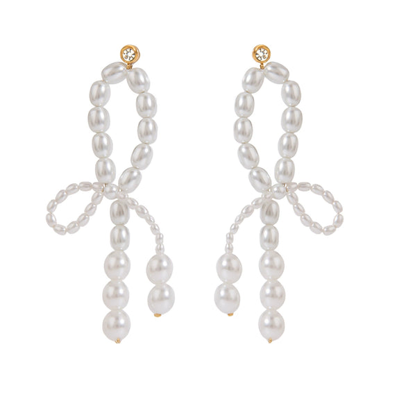 Wholesale Stainless Steel Geometric Irregular Winding Women's Earrings With Electroplating