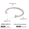 Wholesale Stainless Steel Geometric Jewelry Ring And Bracelet With Electroplating Treatment
