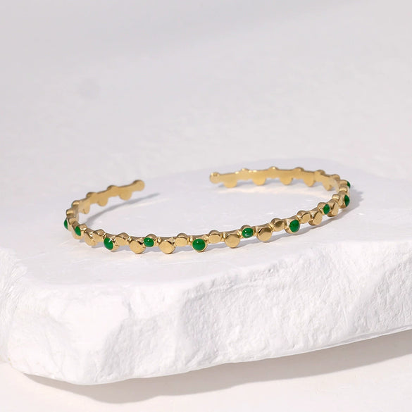 Wholesale Stainless Steel Geometric Joker Bracelet With 18K Gold Plated Electroplating Simple And High Sense