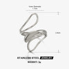 Wholesale Stainless Steel Geometric Lady Hip Hop Vacuum Electroplated Ring
