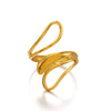 Wholesale Stainless Steel Geometric Lady Hip Hop Vacuum Electroplated Ring