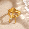 Wholesale Stainless Steel Geometric Lady's Hiphop Style Ring With 18K Goldplated Electroplating