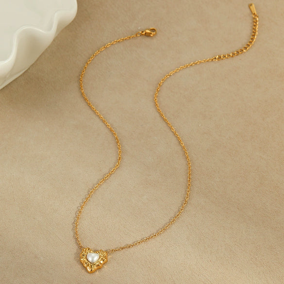 Wholesale Stainless Steel Geometric Lava Love Necklace For Women Electroplated Fashion Style