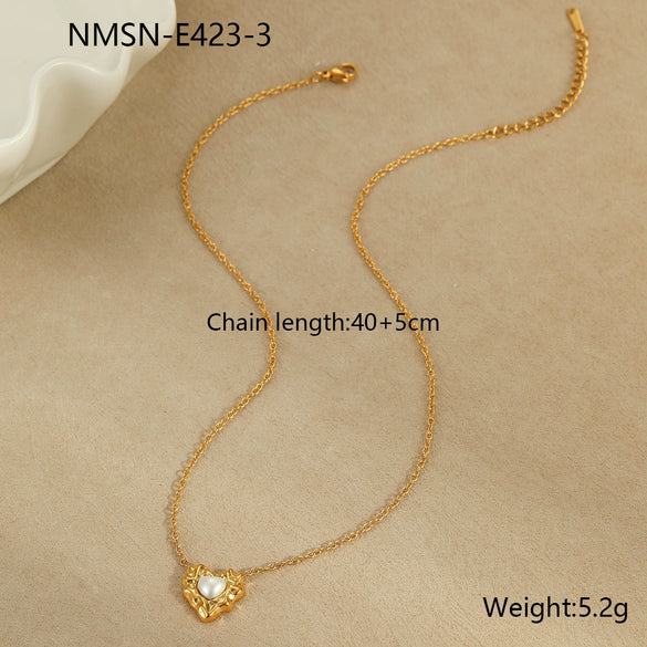 Wholesale Stainless Steel Geometric Lava Love Necklace For Women Electroplated Fashion Style