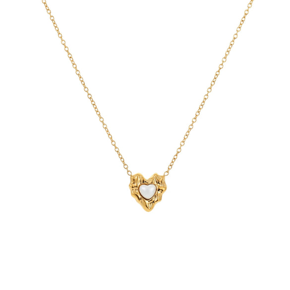 Wholesale Stainless Steel Geometric Lava Love Necklace For Women Electroplated Fashion Style