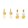 Wholesale Stainless Steel Geometric Letter Number Text Pattern Plated 18K Real Gold Niche Design Women's Earrings