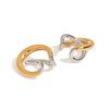 Wholesale Stainless Steel Geometric Light Luxury Earrings For Women Electroplated Gold And Silver Colormatching