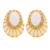 Wholesale Stainless Steel Geometric Light Luxury Earrings With 18K Gold Plated Diamond Glazed Finish