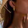 Wholesale Stainless Steel Geometric Light Luxury Minimalist Holiday Earrings With Electroplating