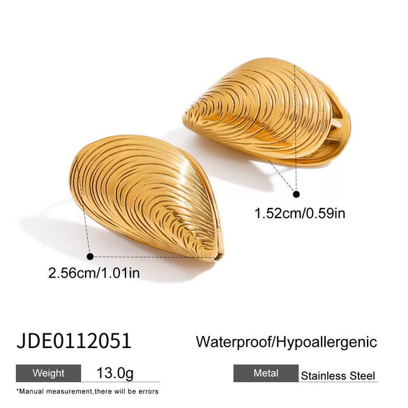Wholesale Stainless Steel Geometric Light Luxury Minimalist Holiday Earrings With Electroplating