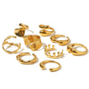 Wholesale Stainless Steel Geometric Line Hip Hop Opening Adjustable Women's Ring With Electroplating