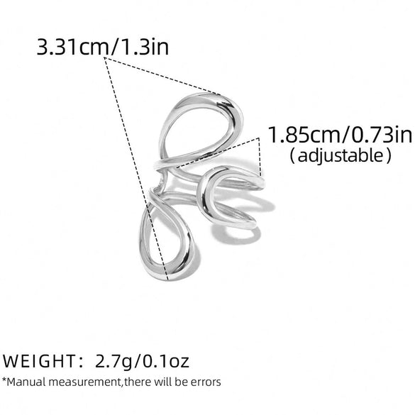 Wholesale Stainless Steel Geometric Line Jewelry Sets With Pvd Furnace Vacuum Real Gold Plating Unisex Rings And Bracelets