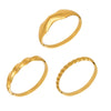 Wholesale Stainless Steel Geometric Line Ring Buckle Bracelet Set 18K Gold Plated Accessories