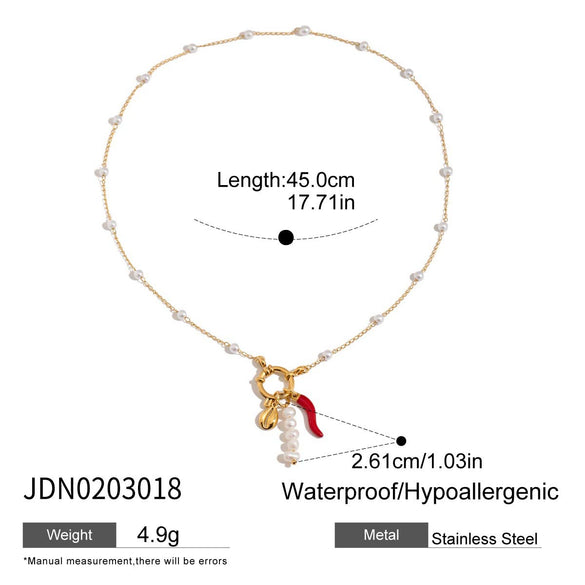 Wholesale Stainless Steel Geometric Loose Necklace For Women With Electroplating Design