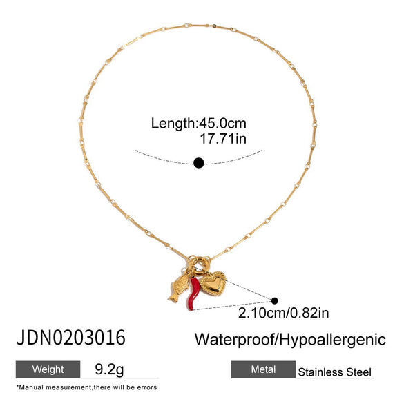 Wholesale Stainless Steel Geometric Loose Necklace For Women With Electroplating Design
