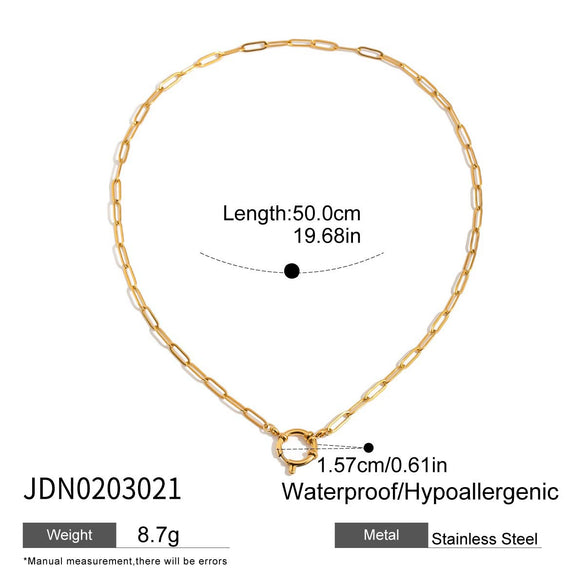 Wholesale Stainless Steel Geometric Loose Necklace For Women With Electroplating Design