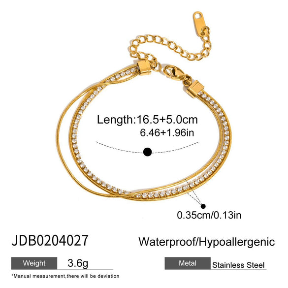 Wholesale Stainless Steel Geometric Love Bracelet For Women With Electroplating Light Luxury High End Jewelry