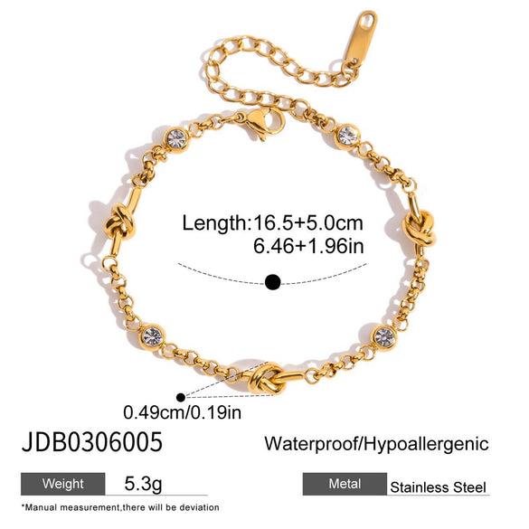 Wholesale Stainless Steel Geometric Love Bracelet For Women With Electroplating Light Luxury High End Jewelry